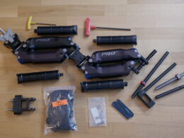 GPI Pro Titan Arm 4 blue & 4 black cannisters + WK rigid socket + J-Bracket + different arm posts